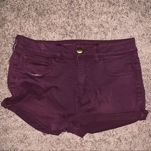 American Eagle Burgundy Shorts